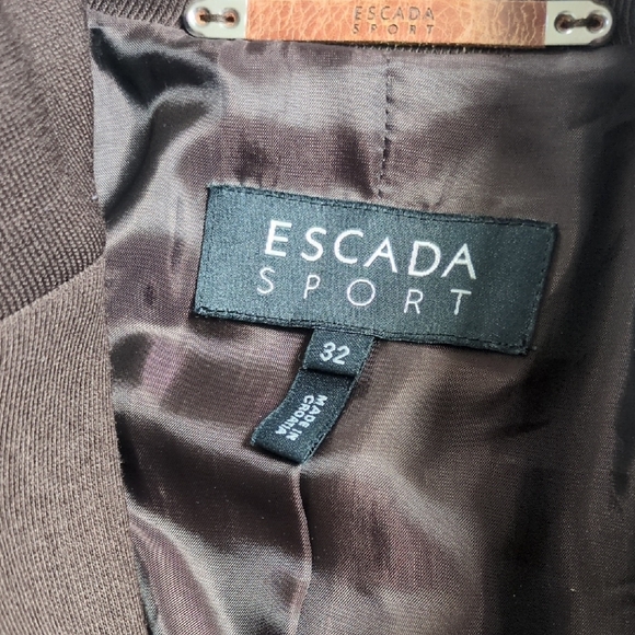 Escada Sport Brown / Black Blazer NWOT - Picture 6 of 10